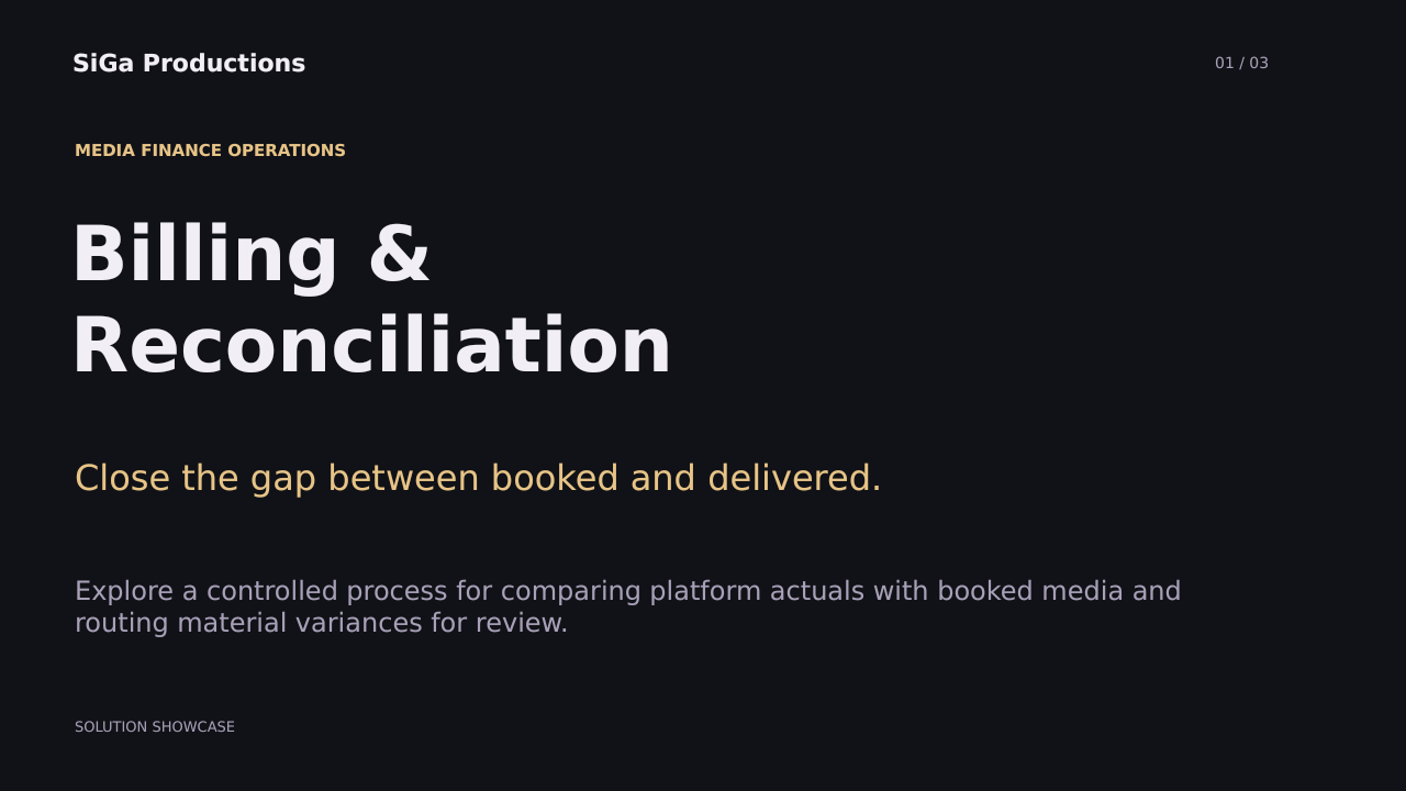 Billing & Reconciliation solution presentation