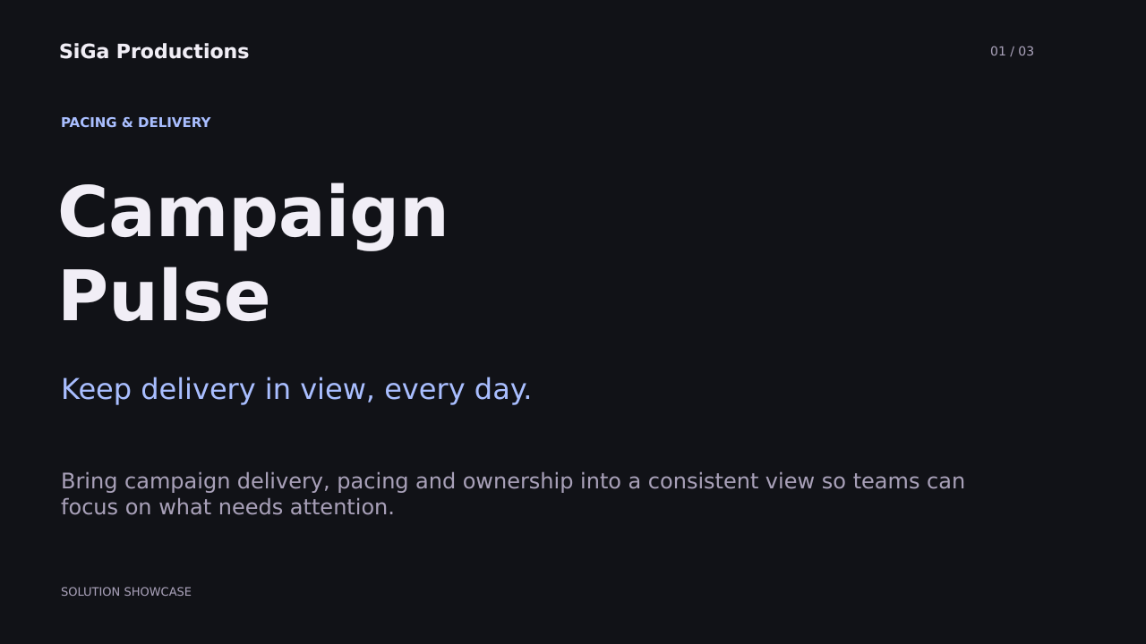 Campaign Pulse solution presentation